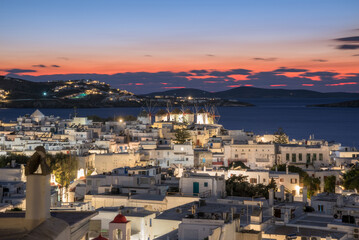 View of the Mykonos at Sunset