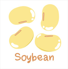 Soybean style, Hand draw soybean on white background