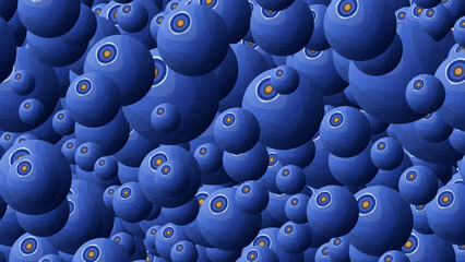 Summer blueberry. Beautiful background. Texture. Vector