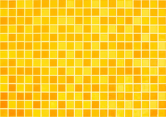 Orange ceramic wall chequered and floor tile bathroom background. Design geometric mosaic texture decoration.