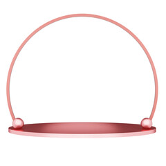 podium ring stage pallet circle curved display curve 3D illustration
