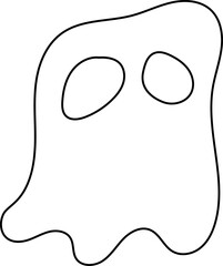 Cartoon Decoration, Halloween, Fun, Ghost, Witch, Illustration, Vector