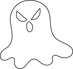 Cartoon Decoration, Halloween, Fun, Ghost, Witch, Illustration, Vector