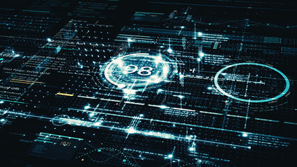 Advance digital generated motion abstract matrix cyber environment big data analytic artificial...