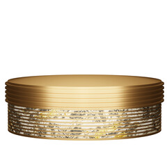 Shiny sparkling marble pattern display stand for product display 3D illustration