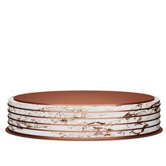 Shiny sparkling marble pattern display stand for product display 3D illustration