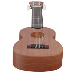 Obraz premium ukulele brown wood surface musical instruments for children