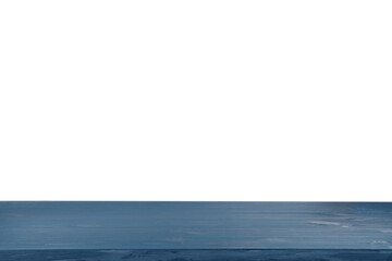 Fototapeta premium Empty blue wooden surface isolated on white