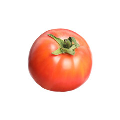 Fresh ripe red tomato on white background