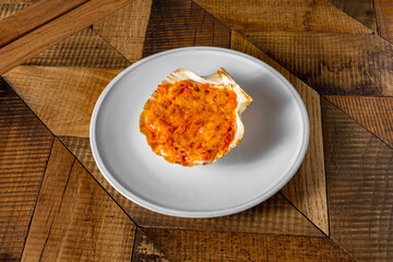 Sea scallop with tobiko caviar
