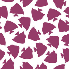 Vector seamless pattern with simple elements, .flowing figures