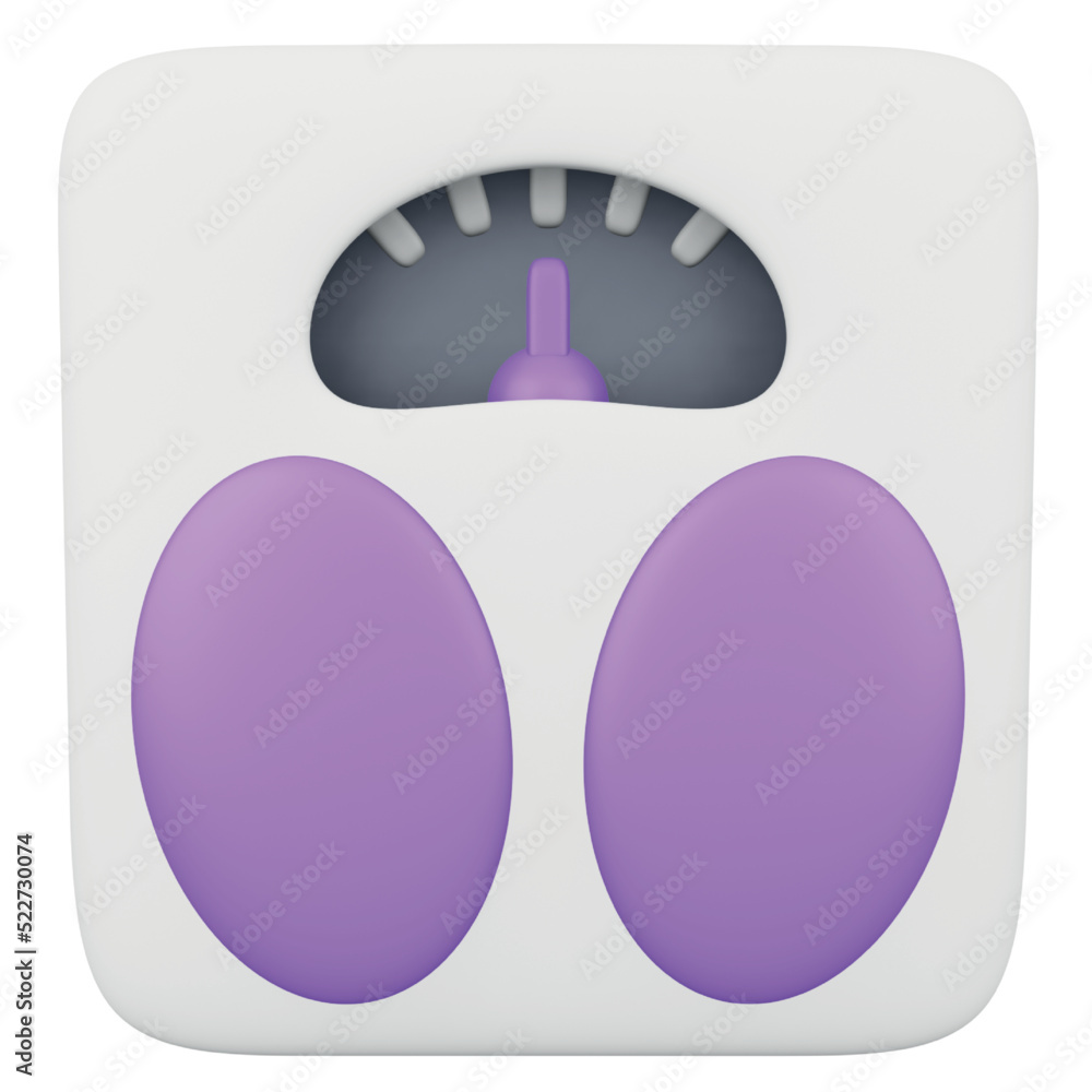 Poster weight machine 3d rendering isometric icon.