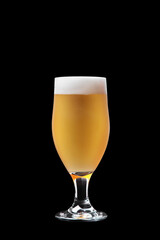 Light beer in a glass