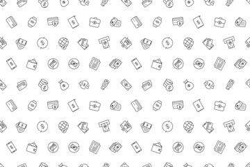 Vector payment pattern. Payment seamless background