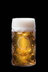 Light beer in a glass