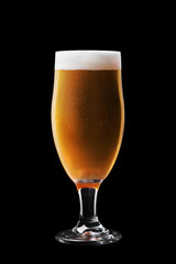 Light beer in a glass