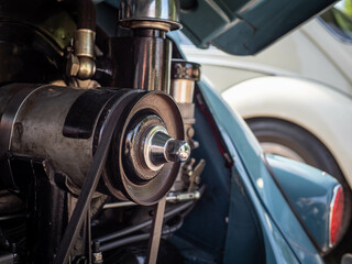 Fototapeta Motor of the old-timer car . obraz