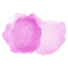 Pink brush watercolor stroke on transparent background. PNG file.