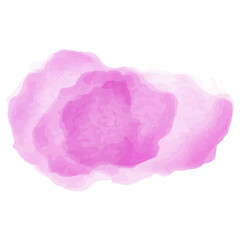 Pink brush watercolor stroke on transparent background. PNG file.