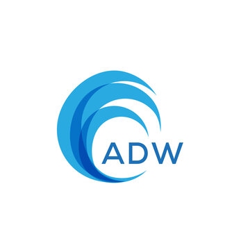 ADW letter logo. ADW blue image on white background. ADW Monogram logo design for entrepreneur and business. . ADW best icon.
