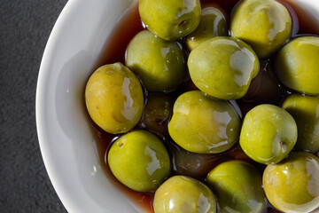 Pitted olives in oil