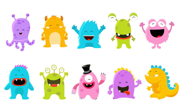 Cute Monster Character Set