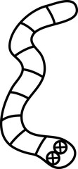 Dead worm Halloween clipart