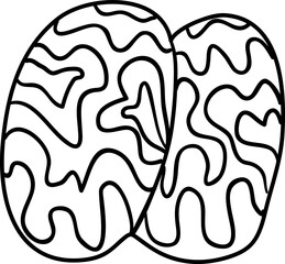 Human brain Halloween clipart