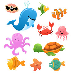 Cute Sea Animal Set