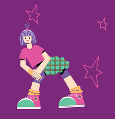 Advertising banner with a zumba dancing girl.