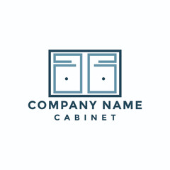 Cabinet company logo design template
