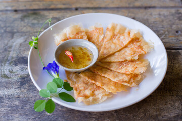 Crispy Shrimp and Pork Pancakes. The menu of appetizers that many people like