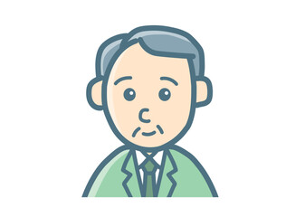 サラリーマンのバストアップ