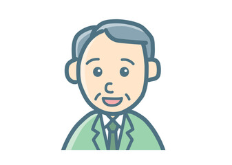 サラリーマンのバストアップ