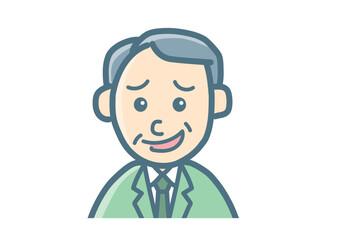 サラリーマンのバストアップ