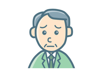 サラリーマンのバストアップ