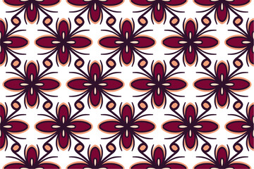 Geometric ethnic pattern seamless flower color. seamless pattern. Design for fabric,curtain,background,carpet,wallpaper,clothing,wrapping,Batik,mandalas,fabric,Vector illustration. pattern style.