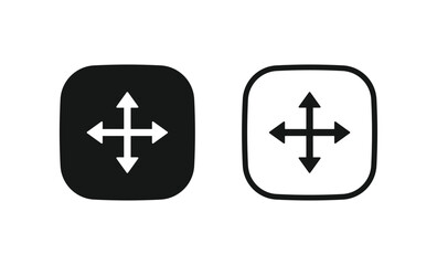 move icon arrow drag symbol, direction arrows	