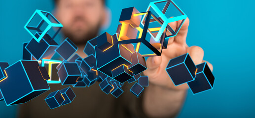 conference Digital Network and data concept 3d