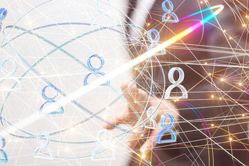 Business intelligence analyst dashboard on virtual