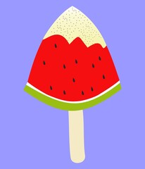 strawberry ice cream on a stick