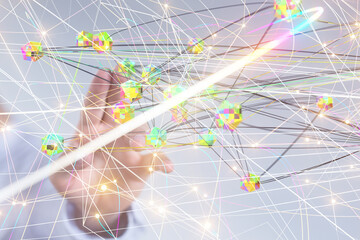 conference Digital Network and data concept 3d