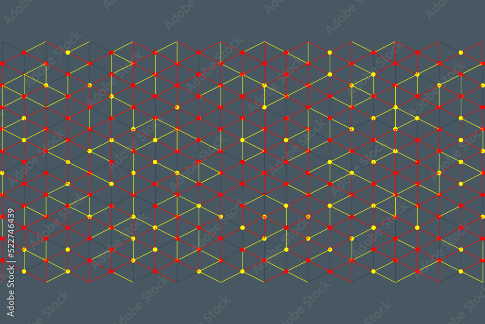 Poster geometry poligonal molecular structures in technology background science style digital futuristic mi