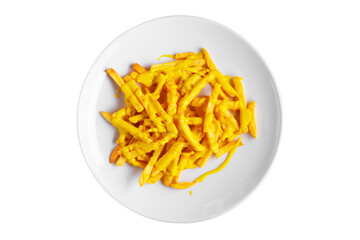 French fries with cheese sauce