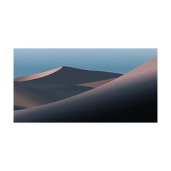 illustration vector of a desert mountain landscape