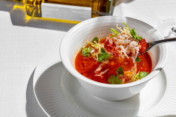 Gazpacho with crab