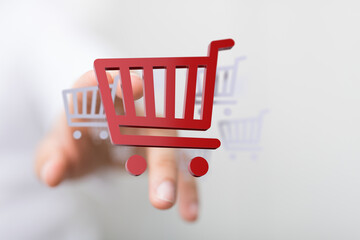 Shopping Cart Flat Design E-Commerce Icon