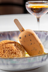 Ice cream and millefeuille