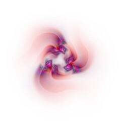 Abstract colorful red energy vortex element