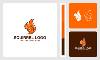 little squirrel logo vector design